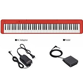 Resim Casio CDP-S160RD 88 Tuşlu Kırmızı Dijital Piyano 