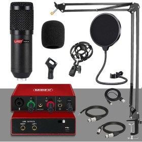 Resim Midex Glx Paket-2 Bm800 And Mikrofon Ses Kartı + Stand Set 