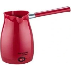 Resim Awox Caffeen Kırmızı Elektrikli Cezve Türk Kahvesi Makinesi Plastik Çift Ağız 0.4lt - 5 Fin Kahverengi 