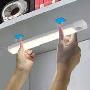 Resim Akıllı Anahtarlı LED Işık İnsan Hareket Sensörlü Uzun Şerit Kablosuz Manyetik Kendinden Yapışkanlı Gardırop Işığı ile Şarj Edilebilir Dolap Aydınlatma Çubuğu, Tezgah Üstü Dolap ve Mutfak Gece Lambası için Şarj Edilebilir Bateri Güçlü Lamba - Gardıroplar, Merdivenler ve Koridorlar İçin 