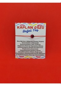 Resim Gümüştel El Sanatları Sertifikalı Kaplan Gözü Doğal Taş Bileklik Ayarlamalı Bağlama Sistemi Çok Renkli 