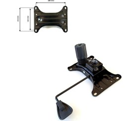 Resim Depolife Ofis Büro Çalışma Koltuğu Için Tek Kol Metal Şase Mekanizma (15X20CM) Yedek Parça 