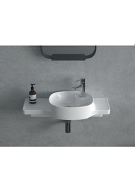 Resim Cerastyle Turkuaz Harmony Etajerli Lavabo 80 CM 