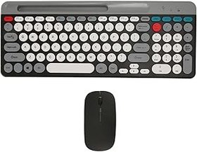 Resim Coverzone Galaxy Tab S8 Ultra ile Uyumlu Bluetooth Klavye Mouse Kablosuz Klavye ve RGB Mouse Set 2.4G Bluetooth ve Bataryalı Taşınabilir Hafif ve İnce Tasarım ZYG-806 