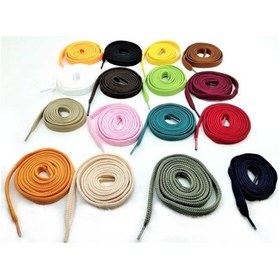 Resim Foottab Renkli Yassı Spor Ayakkabı Bağcığı 120 Cm 