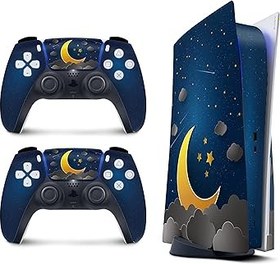 Resim TACKY DESIGN PS5 Skin Clouds Skin for Playstation 5 skin Console and 2 controller skin, PS5 cover Vinyl 3M Decal Stickers Full wrap Cover (Disk Edition) 