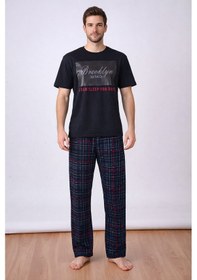 Resim Nbb Erkek Siyah Erkek Pijama Takım Siyah 