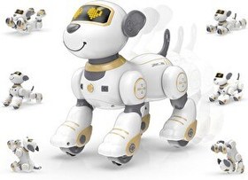 Resim Stemtron Programlanabilir Uzaktan Kumandalı Altın Robot Köpek B0BDRSVB8B 