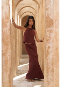 Resim Mai Collection Mai Studios Co. Malmvira Kiremit Keten Crop Etek Takım Kiremit 