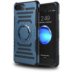 Resim Apple iPhone 7 Plus Uyumlu Kılıf 2 in 1 Kol Bandı Lacivert 