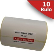 Resim Kalite Barkod 100x75 Termal Etiket 10 Rulo Barkod Etiketi 