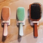 Resim 1 Adet Güçlü Yapışkan Tarak Kanca, Duvar Için Sprey Şişe Depolama Rafı, Şemsiye Tutucu, Tarak Rafı, Banyo Için Tarak Tutucu, Banyo Aksesuarları 