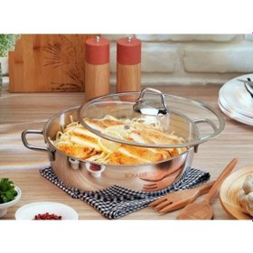 Resim Schafer Held Çelik Basık Tencere 28 Cm-2 Parça-ınox Gri 