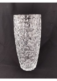 Resim Delisoga Daire Desenli Kristal Vazo Billur 