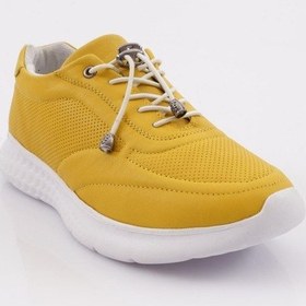 Resim Dgn 2024 Kadin Bağcikli Lazer Comfort Ayakkabi 2024-2135-R2916 Sarı 