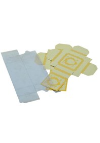 Resim Hediyelik Karton Kapak Krem Gold Varaklı Asetat Kutu 8x8x16.5cm 