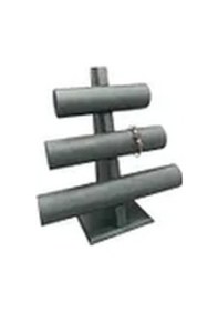 Resim Yerli Üretim Lüx İmera Deri Kumaş Yeşil Renk Boy 30 Cm En 28 Cm 3'lü T Model Bilezik Sergileme Çok Renkli 