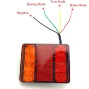 Resim Lemestar "çift Renkli 8 Ledli Çok Amaçlı Römork Stop Ve Sinyal Lambası" 