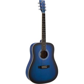 Resim SX SD104KBUS Akustik Gitar (Blue Sunburst) 