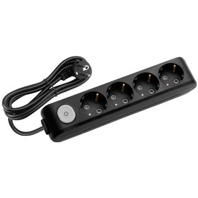 Resim Viko Multi-let 4'lü Grup Priz Anahtarlı Topraklı Çocuk Korumalı 2 Metre Siyah - 90137402 