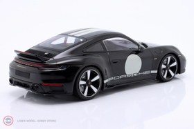 Resim 1:18 Minichamps 2022 Porsche 911 (992) SPORT CLASSIC - BLACK WSTRIPE 