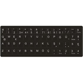 Resim Genel Markalar Start Q Türkçe Klavye Etiket Seti,siyah 