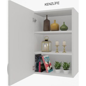 Resim Kenzlife mutfak dolabı irem 060x60x32 byz 2 raflı kapaklı 