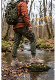 Resim Muggo Pioneer Bağcıklı Trekking Ve Günlük Outdoor Erkek Ayakkabı Bej 