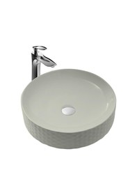 Resim Paluci Paula Gümüş Gri Çanak Lavabo 
