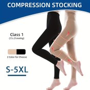 Resim 15-21mmHg Basınçlı Çoraplar Kadınlar İçin Ayaksız Sockler S-5XL 