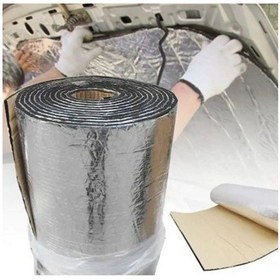 Resim Kaput Altı Alüminyum Folyolu Kendinden Yapışkanlı 6mm 100x150 Kauçuk Ses Yalıtım Levhası 
