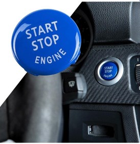 Resim Bmw E60 E90 E84 E70 E71 E72 Start Stop Düğme Kapağı Mavi 