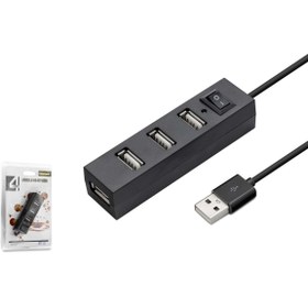 Resim HADRON Hdx7003 Usb Hub 4port 1anahtarlı 480mbps Siyah 