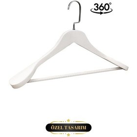 Resim Takım Elbise Askısı Business Class 44 Cm İtalyan Kanca Masif Ahşap Ceket Palto Askısı 3 Adet Diğer 