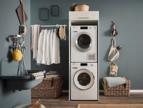 Resim Hane Banyo Dolabı-çok Amaçlı-çamaşır Makinesi Dolabı Beyaz Beyaz 