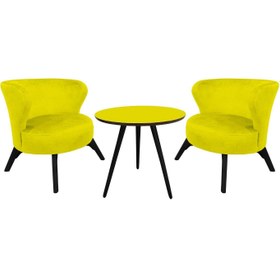 Resim ReHome City Fiskos Set, Çay Seti, Berjer Koltuk Takımı - Sarı 