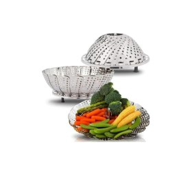Resim Braventa Collection Buharda Pişirme Aparatı, Sebze Haşlama, Metal Buharda Pişirici, Katlanabilen Buharda Pişirme Aleti S 