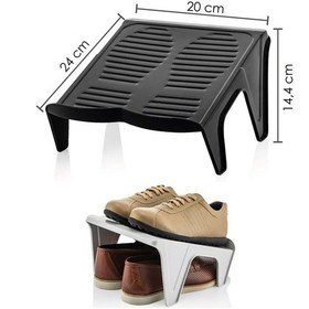 Resim 10'lu Çiftli Ayakkabı Düzenleyici Ayakkabı Rampası Siyah 
