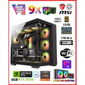 Resim Zeiron Gta-Vı Goat X5050 Ryzen 7 5700X 32GB Ram 1tb M.2 Nvme SSD 8gb Gddr7 RTX5050 Ekran Kartı Premium Masaüstü Bilgisayar 