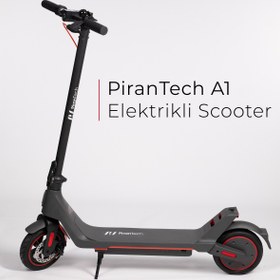 Resim PiranTech A1 Elektrikli Scooter 350W Güç - Kırmızı 