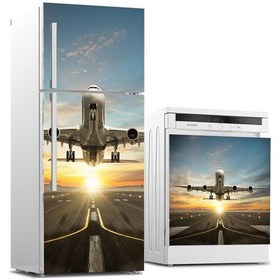 Resim Buzdolabı Ve Bulaşık Makinası Beyaz Eşya Sticker Kaplama Jetliner 