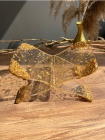 Resim Sultan Tasarım Masa Üstü Altın Varaklı Epoksi Kuranı Kerim Rahlesi 