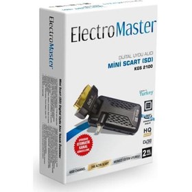 Resim ElectroMaster Electromaster Kgs 2100 Mini Scart Sd Dijital Uydu Alıcı (resıstor) 