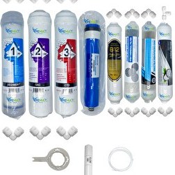 Resim Pemax Water Solutions Kapalı Kasa Su Arıtma Cihazı STD 8'li ReVerse Osmosis Mebran B12-Mineral-Detox-Gümüş İyon 