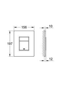 Resim Grohe Skate Cosmopolitan Gömme Rezervuar Kumanda Paneli-38732p00 Krom 