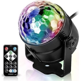 Resim Disko Topu Disko Lambası Parti Lambası Disko Aydınlatma Işık Efektleri 7 Renk Müzik Kontrollü Led Dj Lambası Parti Aydınlatma Parti Lambası Cadılar Bayramı Noel İçin Diğer 