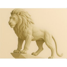 Resim 3d Soyut Stil Aslan Heykeli Hediyelik Şık Ev Dekorasyonu 15 Cm 