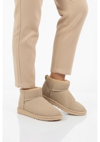 Resim Bej İçi Kürklü Soğuğa Dirençli Kadın Bot U-19 Z Bej 