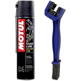 Resim Motul C4 400 Ml Zincir Yağlama Spreyi (tüm Zincirlere Uyumludur )-zincir Temizleme Fırçalı 