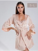 Resim Bonechka Ev İpek Sabahlık 301478484 Açık Pembe 